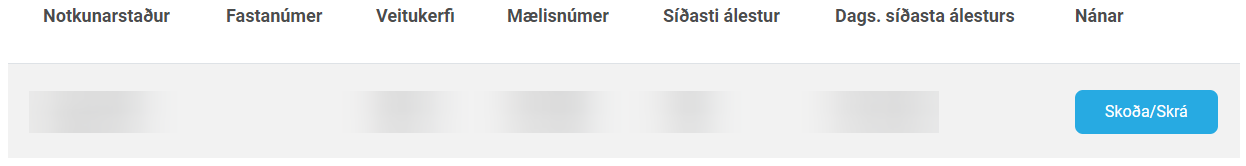 Skrá álestur