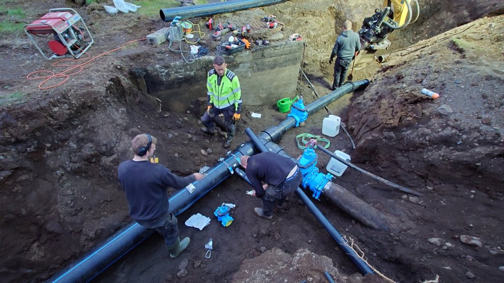 Tengivinna langt komin.