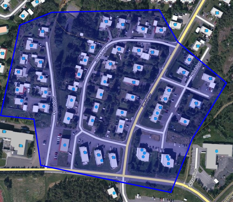 Kort af Egilsstöðum