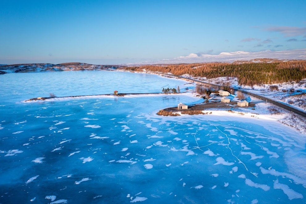 Mynd tekin við Urriðavatn