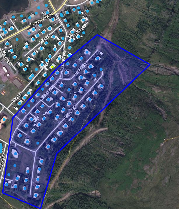 Kort af Seyðisfirði