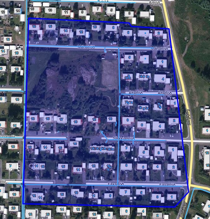 Kort af Egilsstöðum