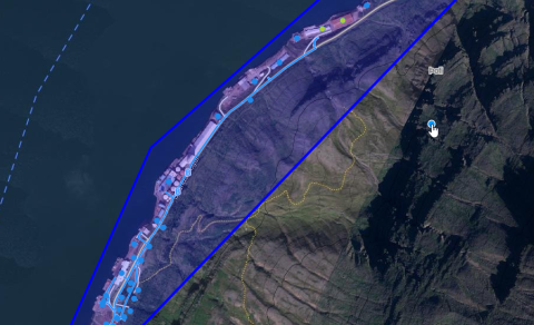 kort af Seyðisfirði